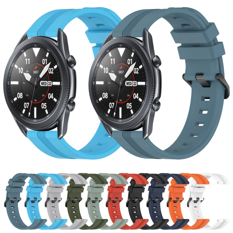 Cinturino in silicone a strisce concave da 22 mm, For Samsung Galaxy Watch3 45mm, For Samsung Galaxy Watch 46mm