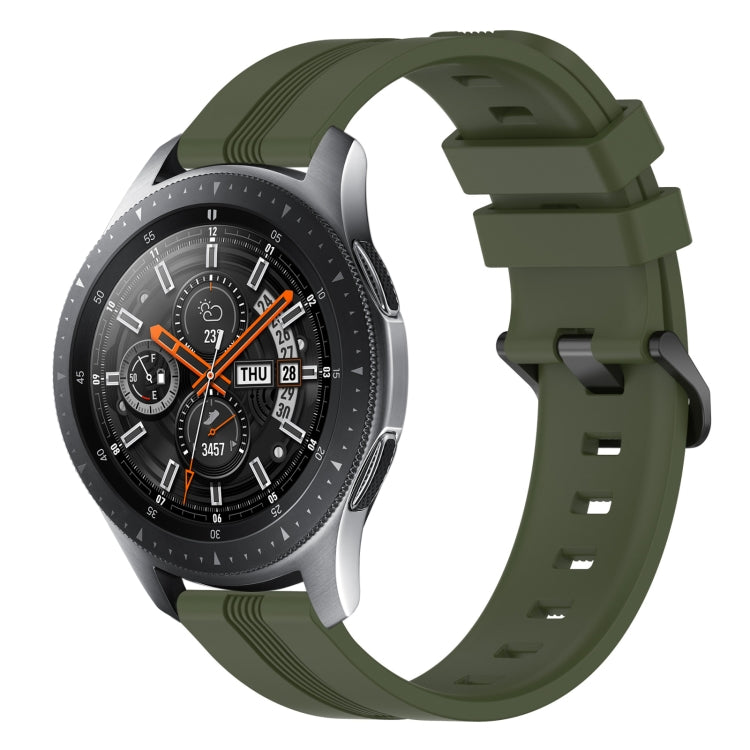 Cinturino in silicone a strisce concave da 22 mm, For Samsung Galaxy Watch3 45mm, For Samsung Galaxy Watch 46mm