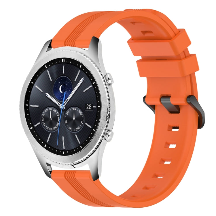 Cinturino in silicone a strisce concave da 22 mm, For Samsung Gear S3 Classic, For Samsung Gear S3 Frontier