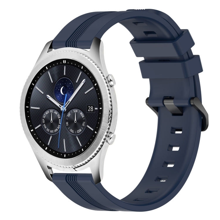 Cinturino in silicone a strisce concave da 22 mm, For Samsung Gear S3 Classic, For Samsung Gear S3 Frontier