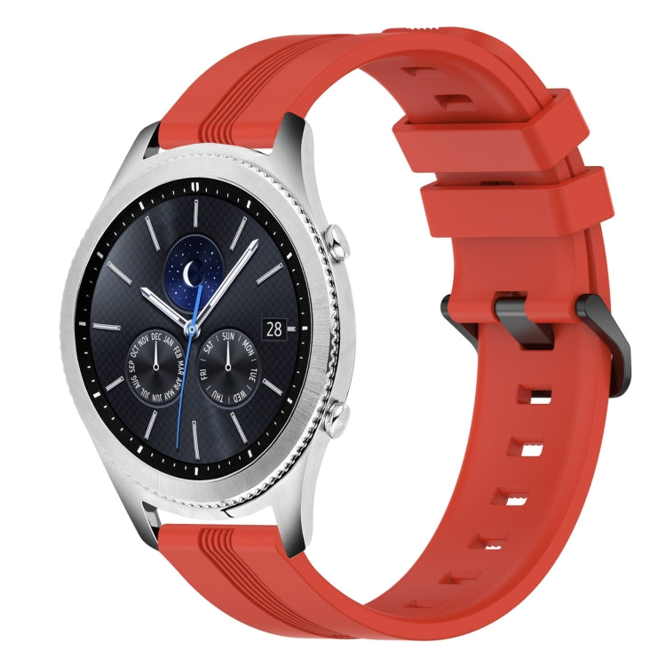 Cinturino in silicone a strisce concave da 22 mm, For Samsung Gear S3 Classic, For Samsung Gear S3 Frontier