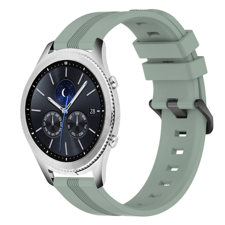 Cinturino in silicone a strisce concave da 22 mm, For Samsung Gear S3 Classic, For Samsung Gear S3 Frontier