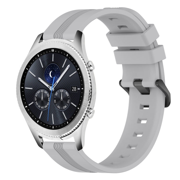 Cinturino in silicone a strisce concave da 22 mm, For Samsung Gear S3 Classic, For Samsung Gear S3 Frontier