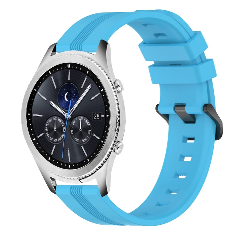Cinturino in silicone a strisce concave da 22 mm, For Samsung Gear S3 Classic, For Samsung Gear S3 Frontier