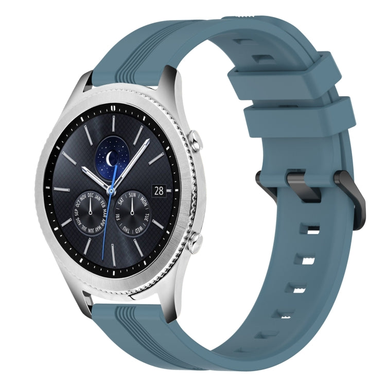 Cinturino in silicone a strisce concave da 22 mm, For Samsung Gear S3 Classic, For Samsung Gear S3 Frontier