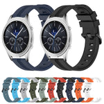 Cinturino in silicone a strisce concave da 22 mm, For Samsung Gear S3 Classic, For Samsung Gear S3 Frontier