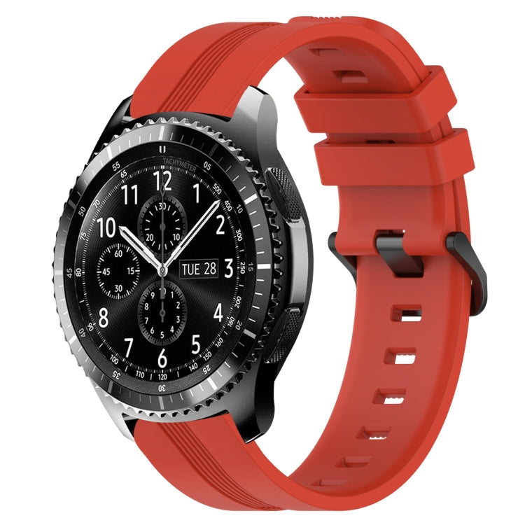 Cinturino in silicone a strisce concave da 22 mm, For Samsung Gear S3 Classic, For Samsung Gear S3 Frontier