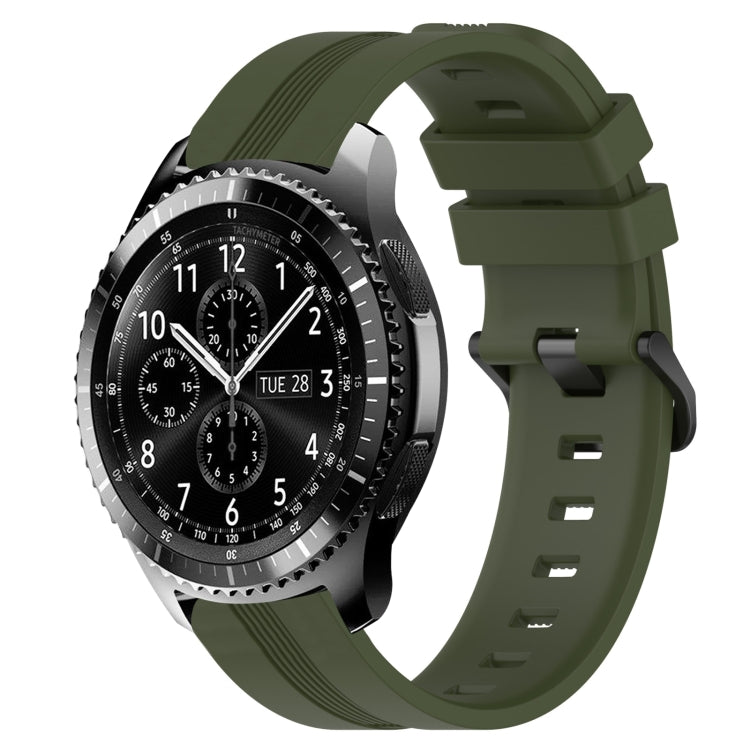 Cinturino in silicone a strisce concave da 22 mm, For Samsung Gear S3 Classic, For Samsung Gear S3 Frontier