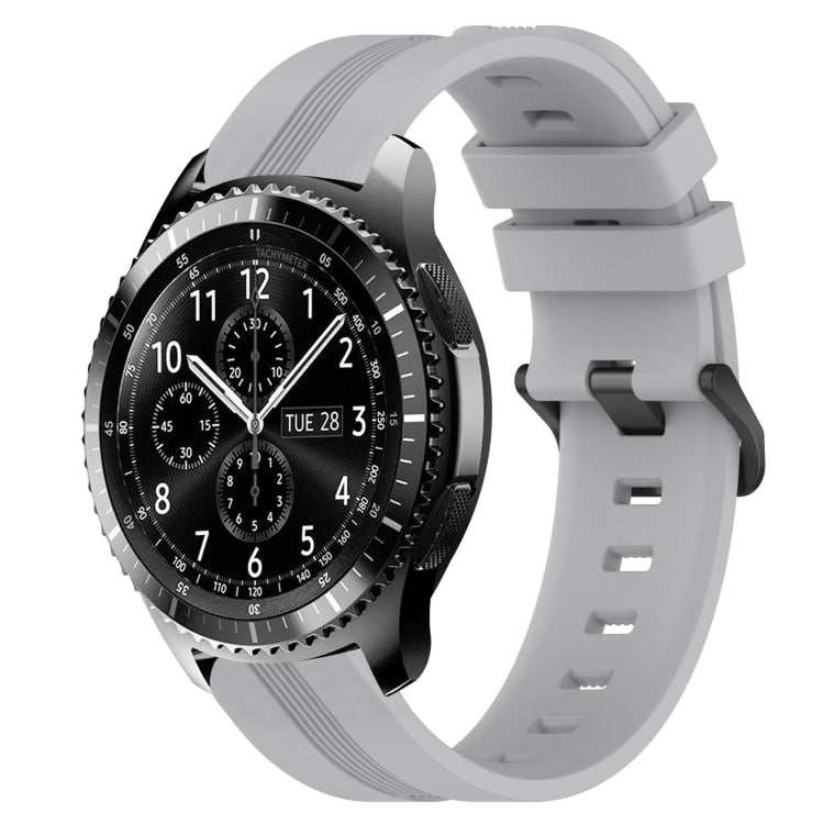 Cinturino in silicone a strisce concave da 22 mm, For Samsung Gear S3 Classic, For Samsung Gear S3 Frontier