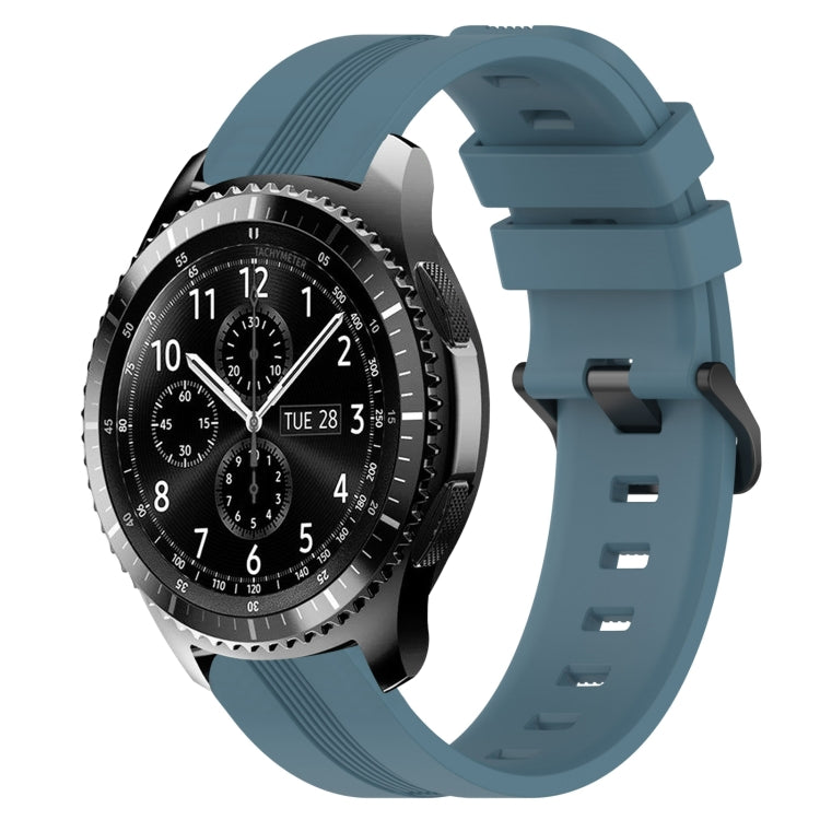 Cinturino in silicone a strisce concave da 22 mm, For Samsung Gear S3 Classic, For Samsung Gear S3 Frontier