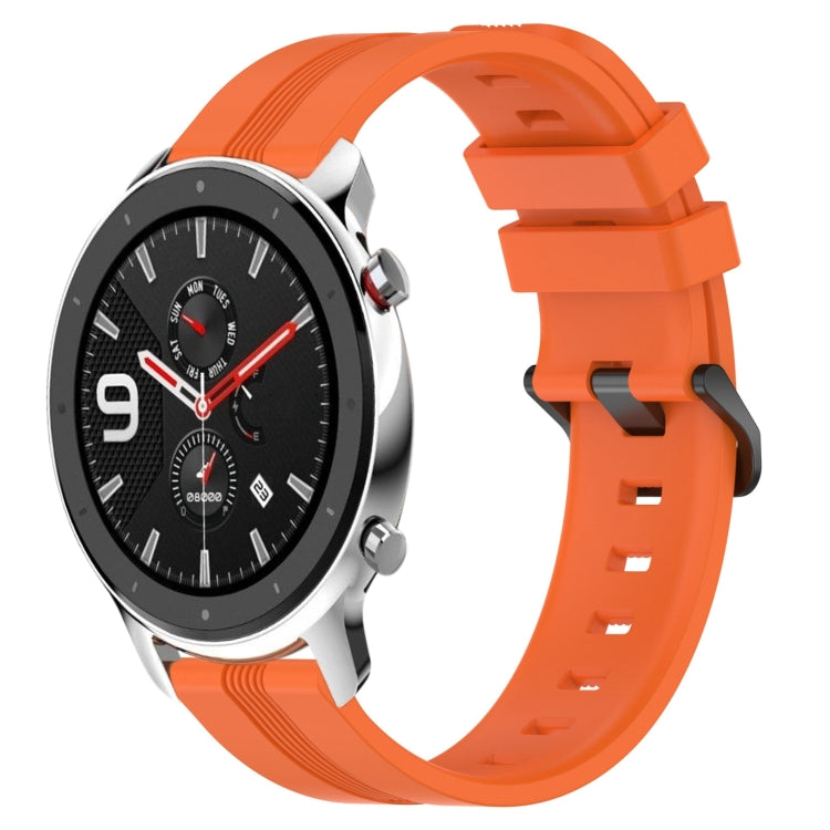 Cinturino in silicone a strisce concave da 22 mm, For Amazfit GTR 4, For Amazfit GTR 3