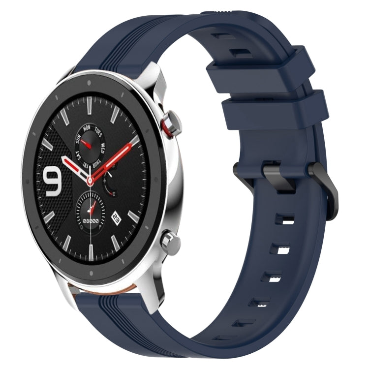 Cinturino in silicone a strisce concave da 22 mm, For Amazfit GTR 4, For Amazfit GTR 3