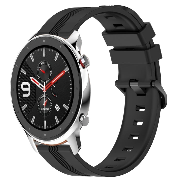 Cinturino in silicone a strisce concave da 22 mm, For Amazfit GTR 4, For Amazfit GTR 3