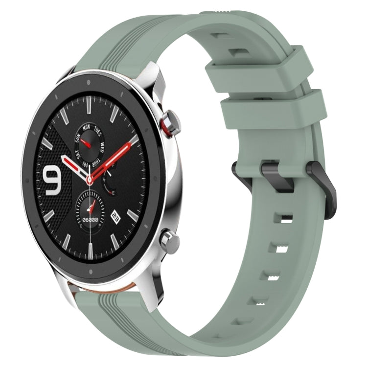 Cinturino in silicone a strisce concave da 22 mm, For Amazfit GTR 4, For Amazfit GTR 3