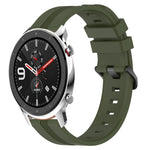 Cinturino in silicone a strisce concave da 22 mm, For Amazfit GTR 4, For Amazfit GTR 3