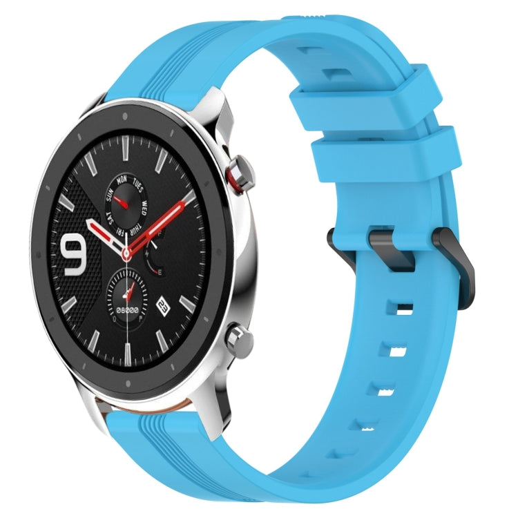 Cinturino in silicone a strisce concave da 22 mm, For Amazfit GTR 4, For Amazfit GTR 3
