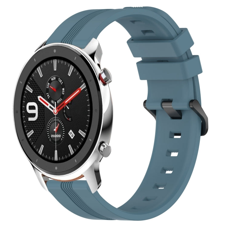 Cinturino in silicone a strisce concave da 22 mm, For Amazfit GTR 4, For Amazfit GTR 3