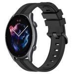 Cinturino in silicone a strisce concave da 22 mm, For Amazfit GTR 4, For Amazfit GTR 3