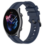 Cinturino in silicone a strisce concave da 22 mm, For Amazfit GTR 3 Pro, For Amazfit GTR 2e