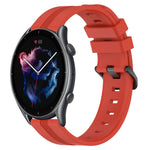 Cinturino in silicone a strisce concave da 22 mm, For Amazfit GTR 3 Pro, For Amazfit GTR 2e