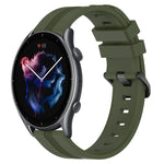 Cinturino in silicone a strisce concave da 22 mm, For Amazfit GTR 3 Pro, For Amazfit GTR 2e