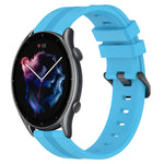 Cinturino in silicone a strisce concave da 22 mm, For Amazfit GTR 3 Pro, For Amazfit GTR 2e