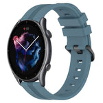 Cinturino in silicone a strisce concave da 22 mm, For Amazfit GTR 3 Pro, For Amazfit GTR 2e