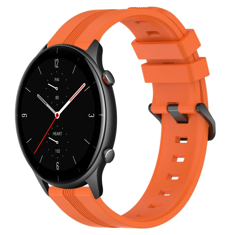 Cinturino in silicone a strisce concave da 22 mm, For Amazfit GTR 3 Pro, For Amazfit GTR 2e