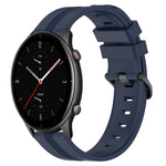 Cinturino in silicone a strisce concave da 22 mm, For Amazfit GTR 3 Pro, For Amazfit GTR 2e