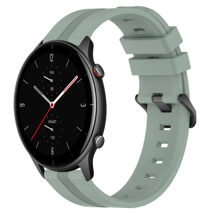 Cinturino in silicone a strisce concave da 22 mm, For Amazfit GTR 3 Pro, For Amazfit GTR 2e