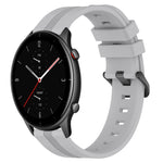 Cinturino in silicone a strisce concave da 22 mm, For Amazfit GTR 3 Pro, For Amazfit GTR 2e