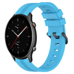 Cinturino in silicone a strisce concave da 22 mm, For Amazfit GTR 3 Pro, For Amazfit GTR 2e