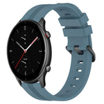 Cinturino in silicone a strisce concave da 22 mm, For Amazfit GTR 3 Pro, For Amazfit GTR 2e
