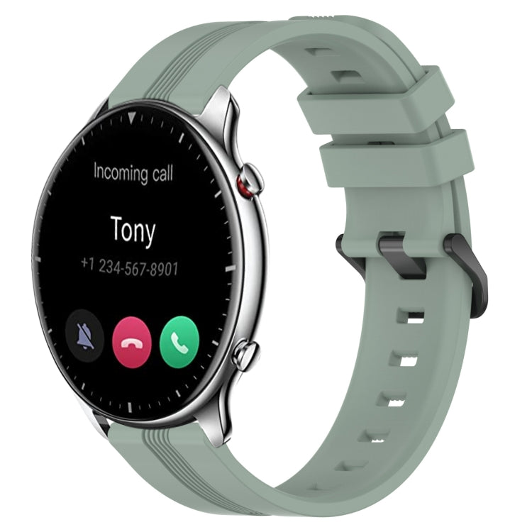 Cinturino in silicone a strisce concave da 22 mm, For Amazfit GTR 2, For Amazfit 3
