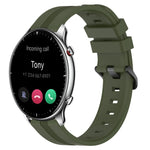 Cinturino in silicone a strisce concave da 22 mm, For Amazfit GTR 2, For Amazfit 3