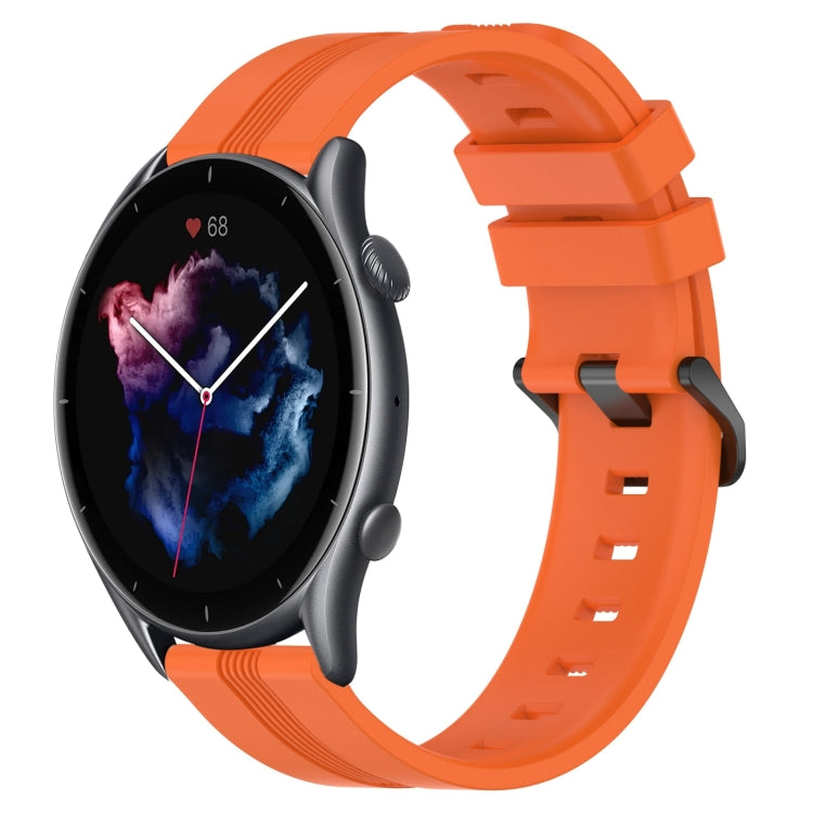 Cinturino in silicone a strisce concave da 22 mm, For Amazfit GTR 2, For Amazfit 3