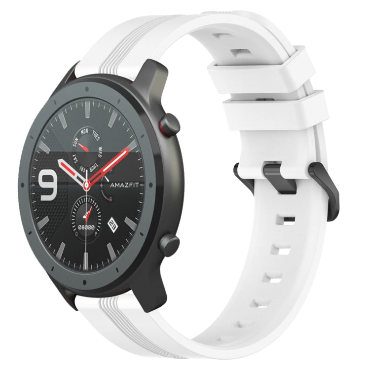 Cinturino in silicone a strisce concave da 22 mm, For Amazfit GTR 47mm