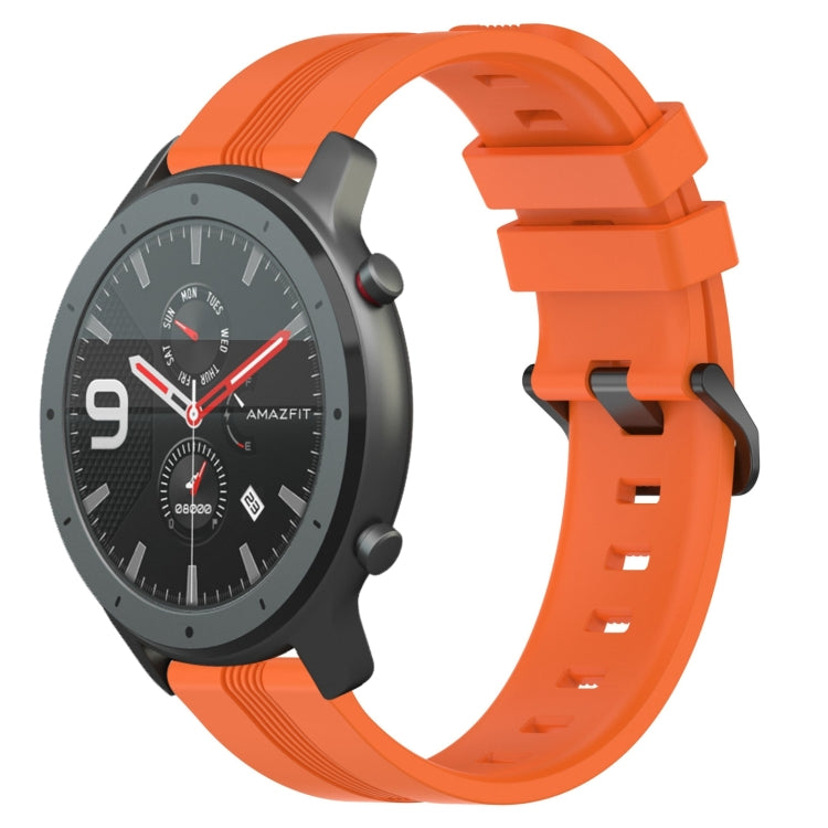 Cinturino in silicone a strisce concave da 22 mm, For Amazfit GTR 47mm