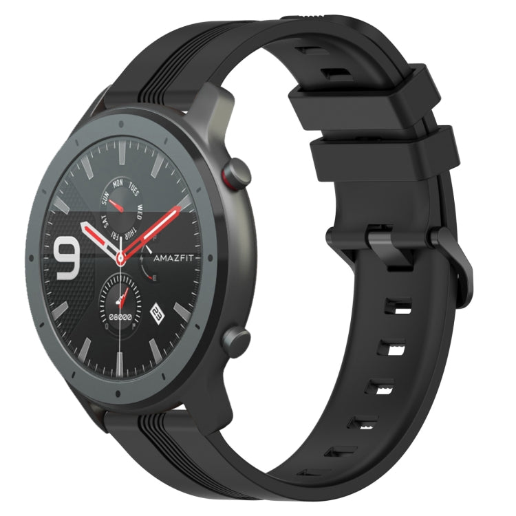 Cinturino in silicone a strisce concave da 22 mm, For Amazfit GTR 47mm