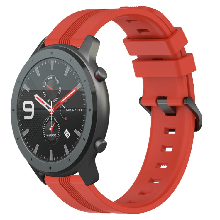 Cinturino in silicone a strisce concave da 22 mm, For Amazfit GTR 47mm