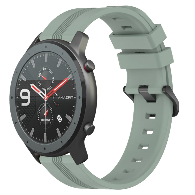 Cinturino in silicone a strisce concave da 22 mm, For Amazfit GTR 47mm
