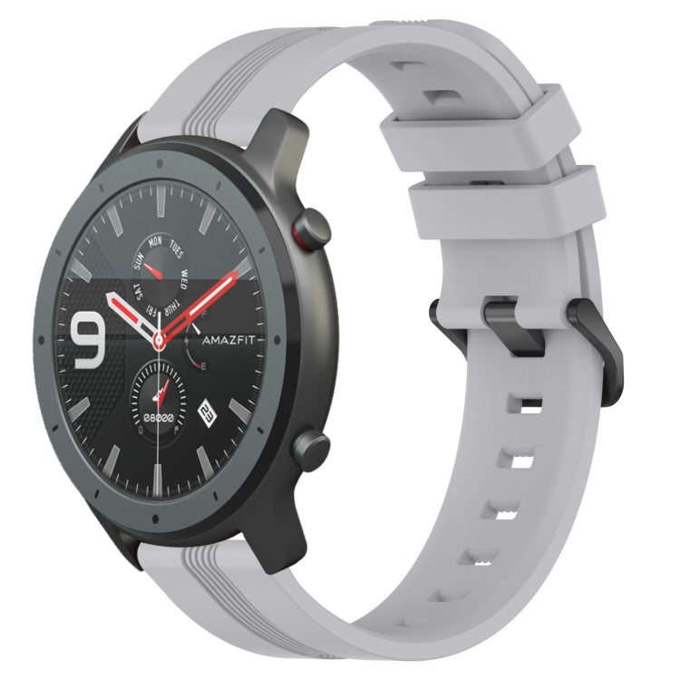 Cinturino in silicone a strisce concave da 22 mm, For Amazfit GTR 47mm