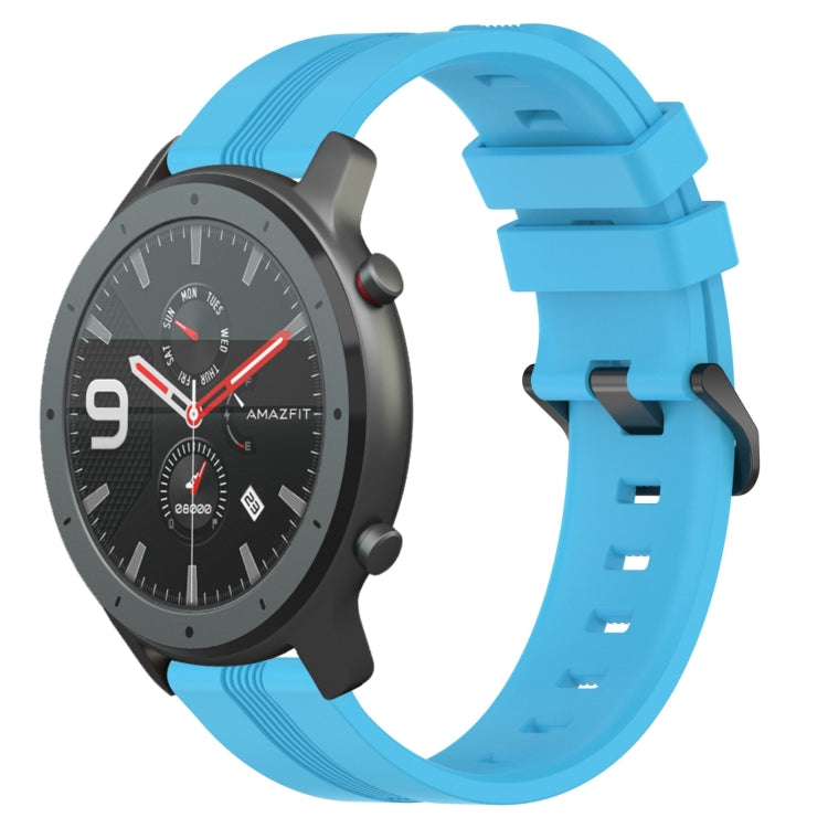 Cinturino in silicone a strisce concave da 22 mm, For Amazfit GTR 47mm