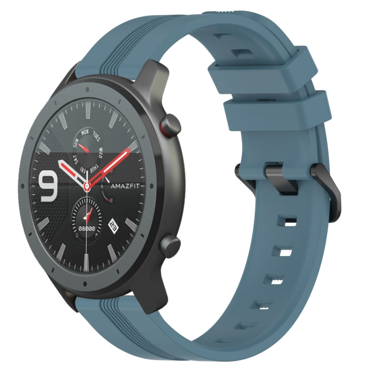Cinturino in silicone a strisce concave da 22 mm, For Amazfit GTR 47mm
