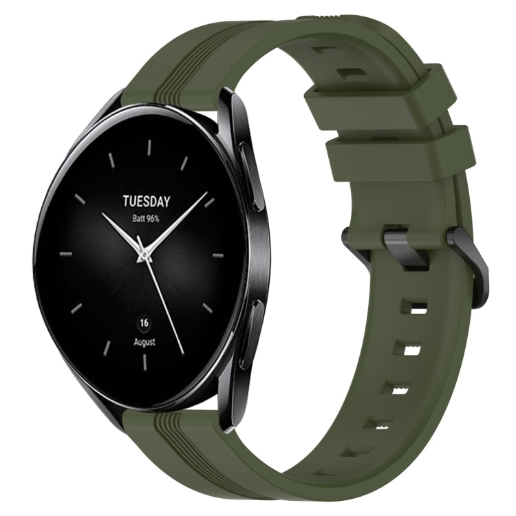 Cinturino in silicone a strisce concave da 22 mm, For Xiaomi Watch S2 42mm, For Xiaomi Watch S2 46mm