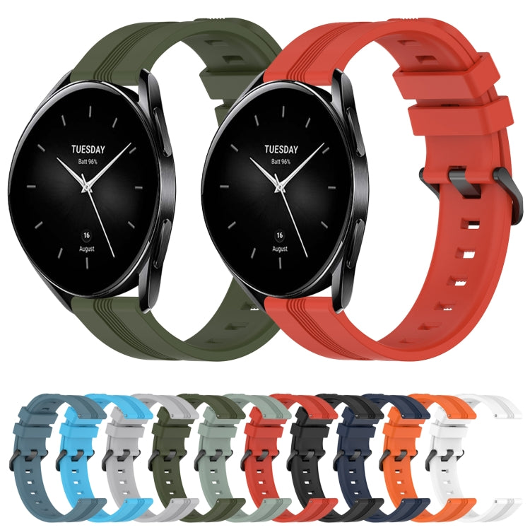 Cinturino in silicone a strisce concave da 22 mm, For Xiaomi Watch S2 42mm, For Xiaomi Watch S2 46mm
