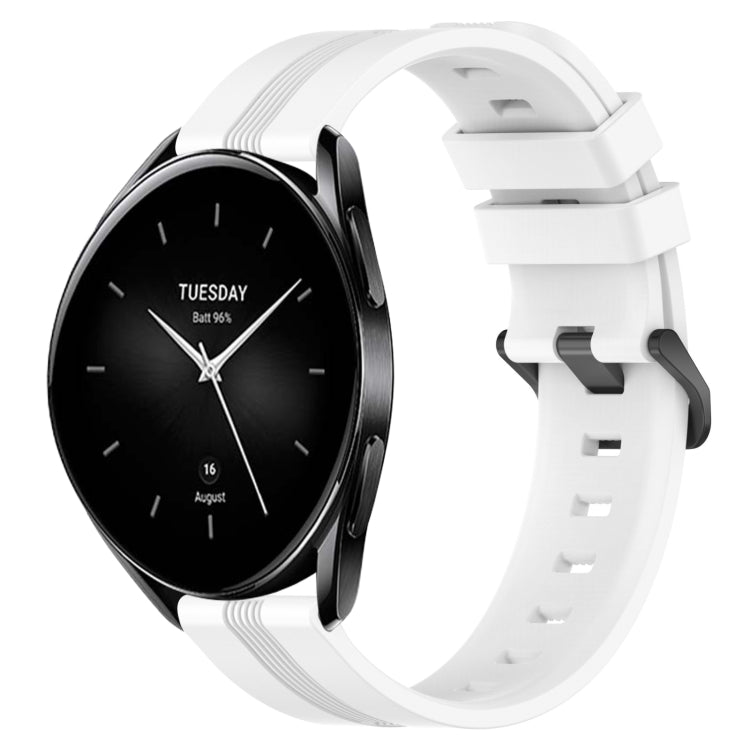 Cinturino in silicone a strisce concave da 22 mm, For Xiaomi Watch S2 42mm, For Xiaomi Watch S2 46mm