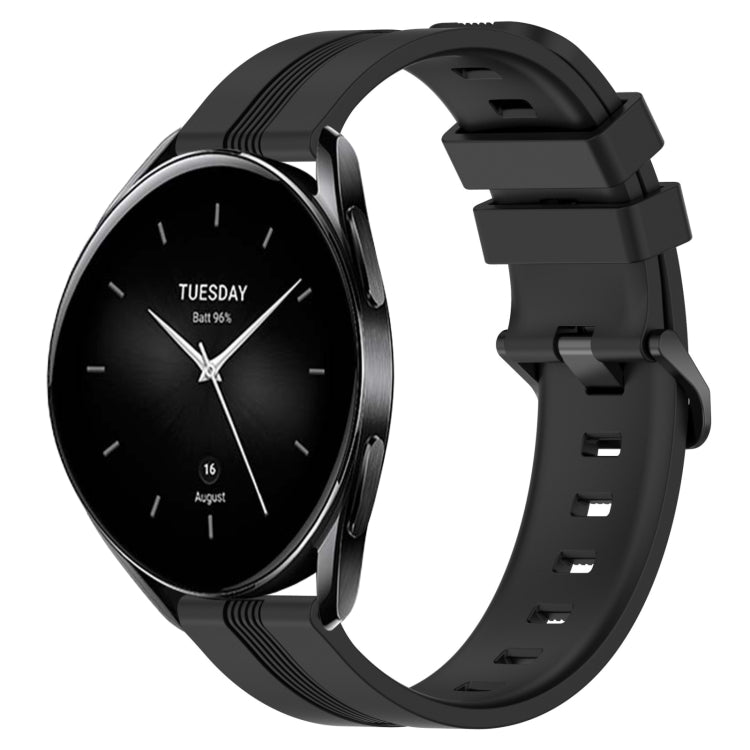 Cinturino in silicone a strisce concave da 22 mm, For Xiaomi Watch S2 42mm, For Xiaomi Watch S2 46mm