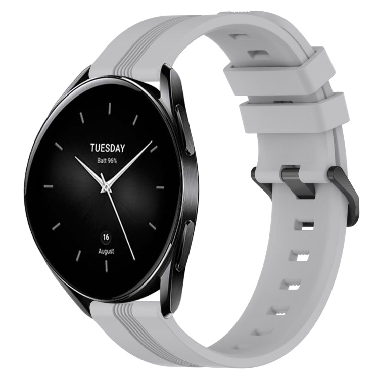 Cinturino in silicone a strisce concave da 22 mm, For Xiaomi Watch S2 42mm, For Xiaomi Watch S2 46mm