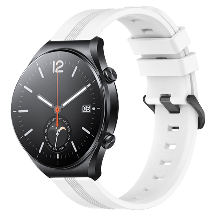 Cinturino in silicone a strisce concave da 22 mm, For Xiaomi MI Watch S1, For Xiaomi MI Watch S1 Pro